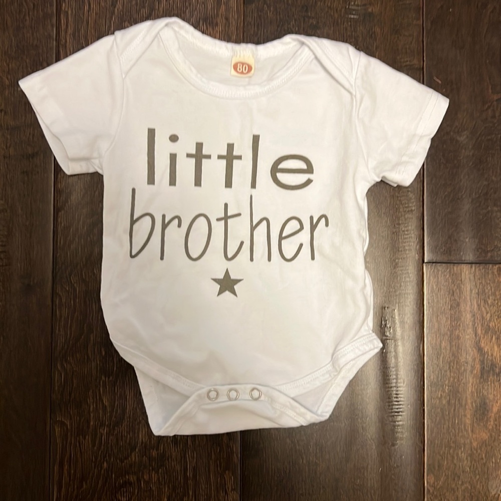 Prewashed never worn!  Little Brother onesie!